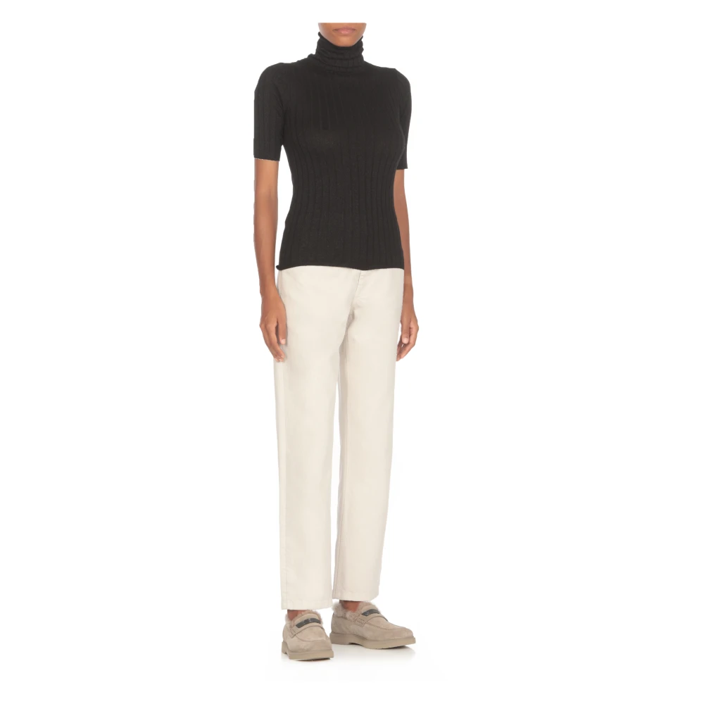 BRUNELLO CUCINELLI Zwarte Kasjmier Hoge Hals Trui Black Dames