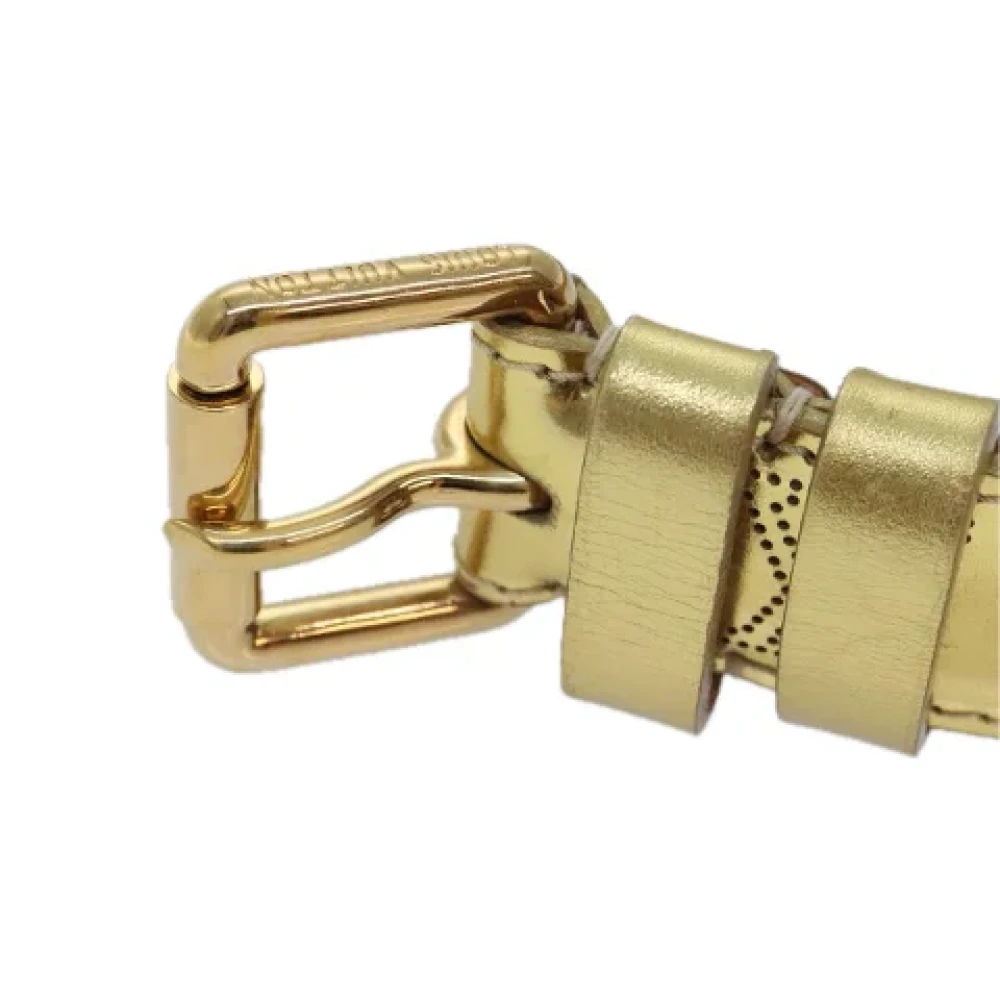 Louis Vuitton Vintage Pre-owned Leather belts Yellow Dames