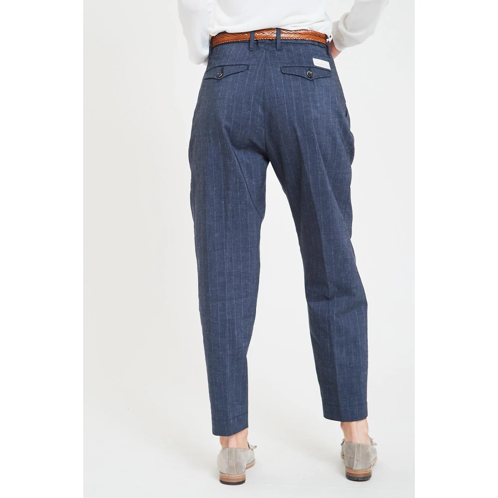 Nine In The Morning Wordly Chino Broek met Plooien Blue Dames