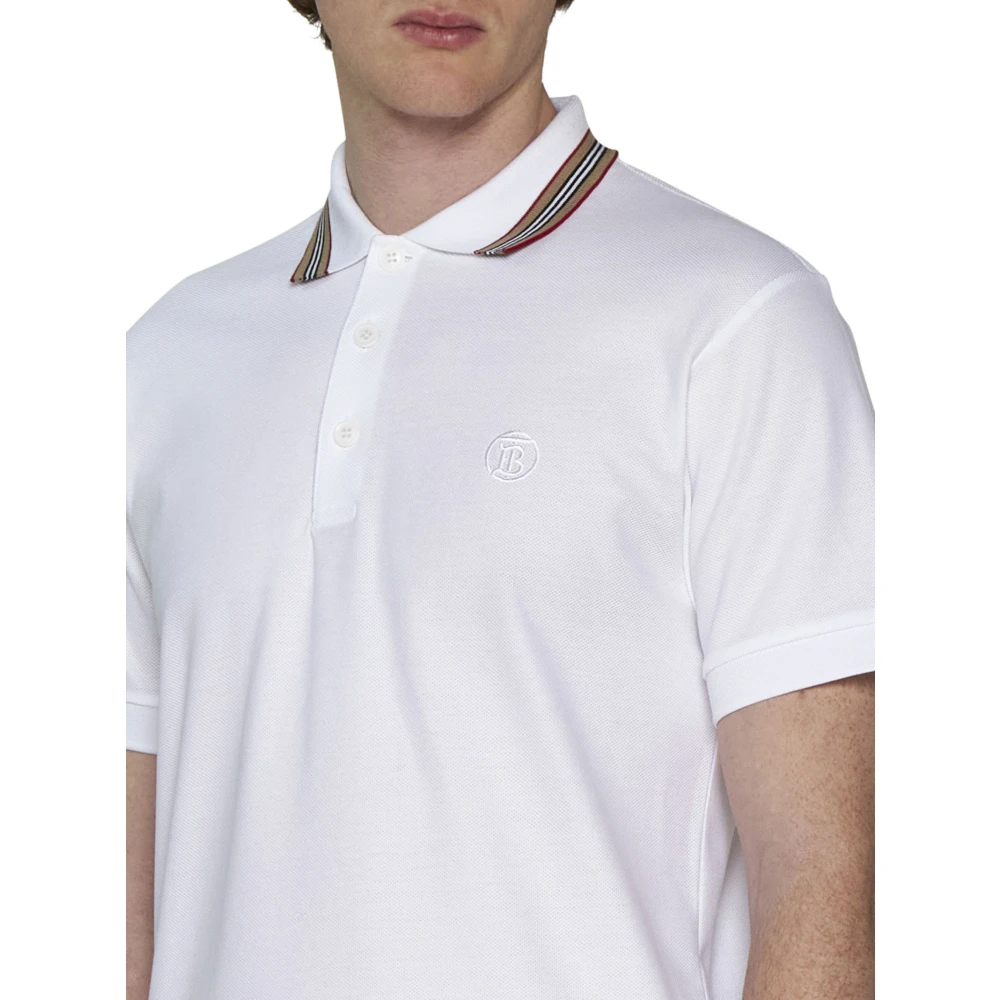 Burberry Witte T-shirts en Polos White Heren