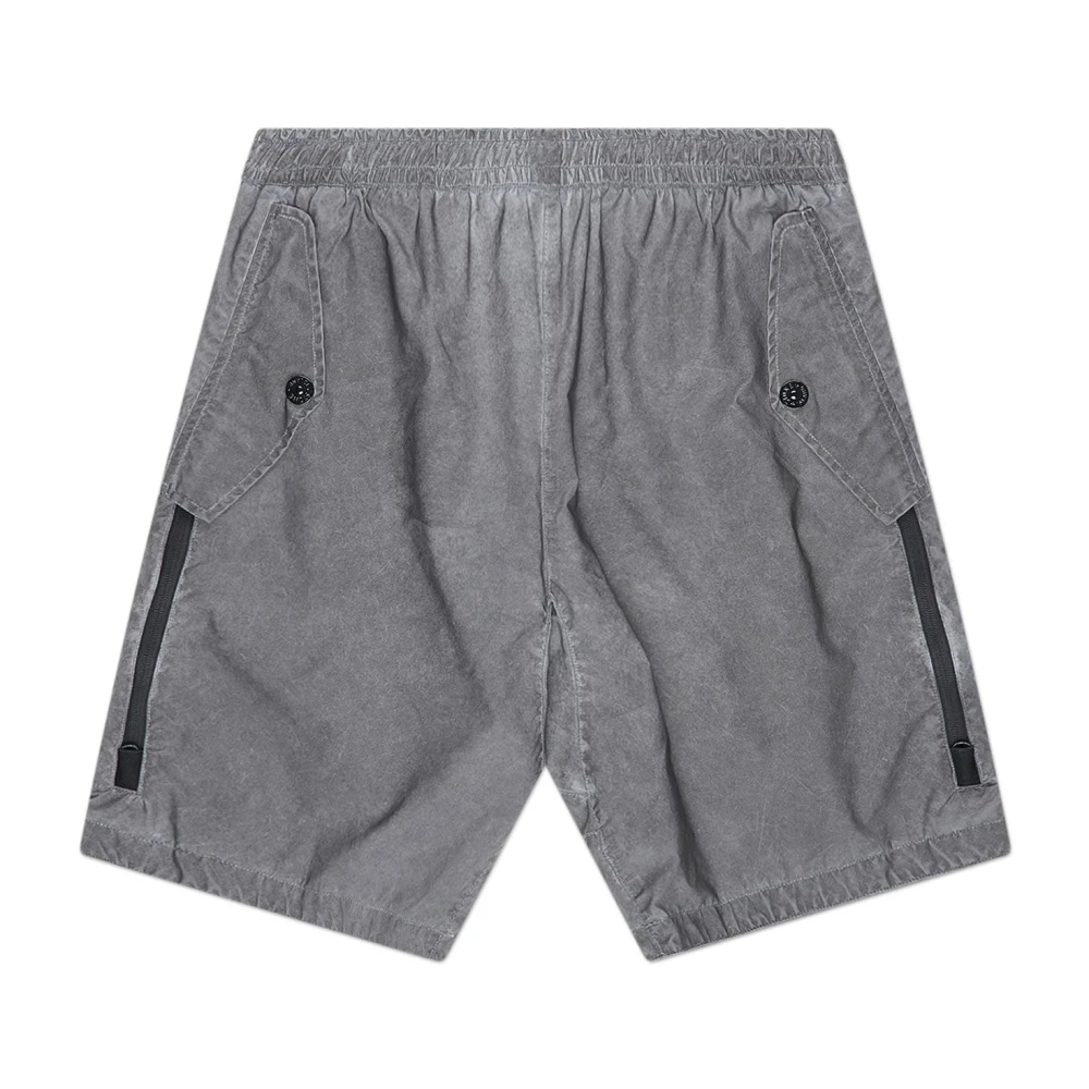 Stone Island Reflecterende Plated Shorts Gray Heren
