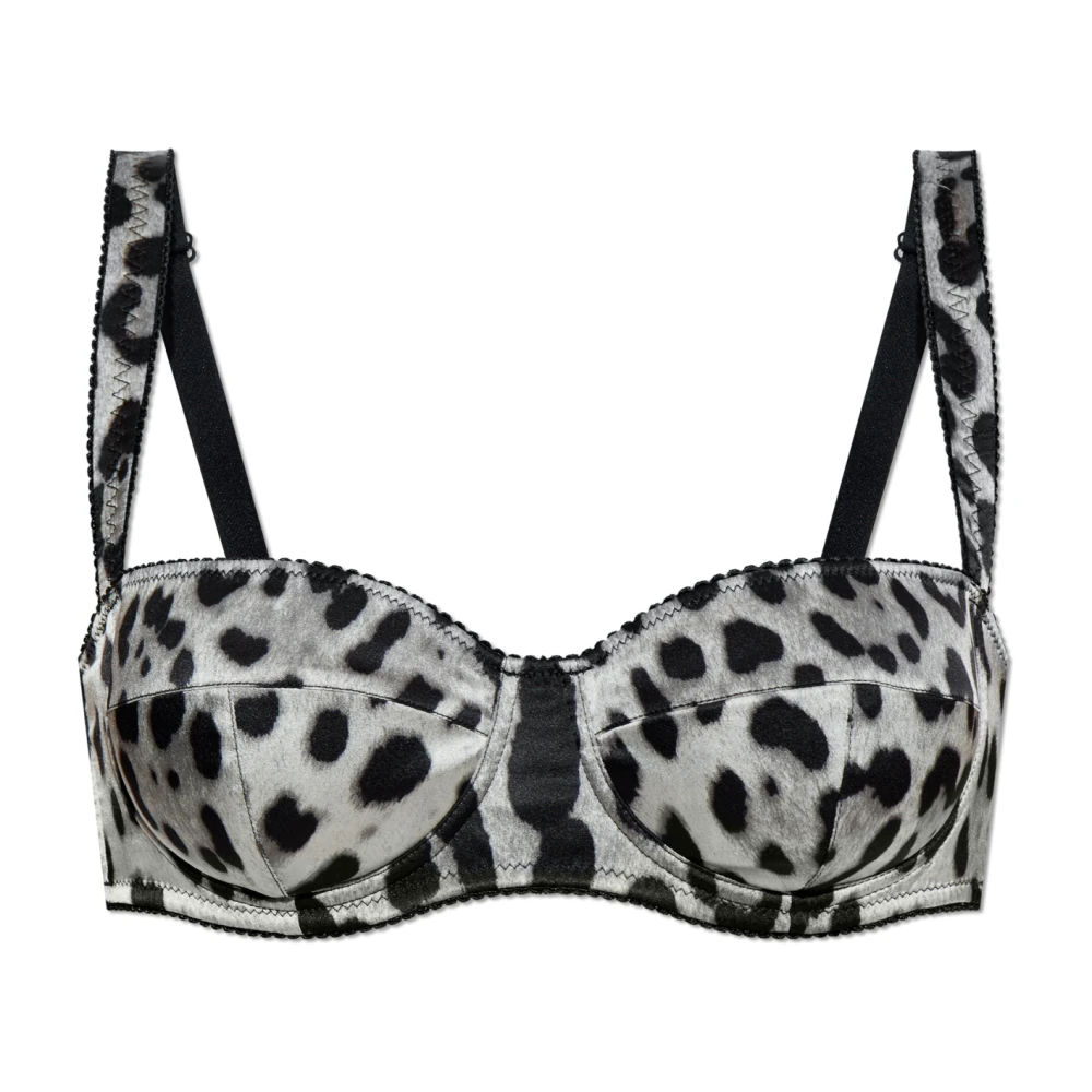 Dolce & Gabbana Zijden beha met dierenprint Gray Dames