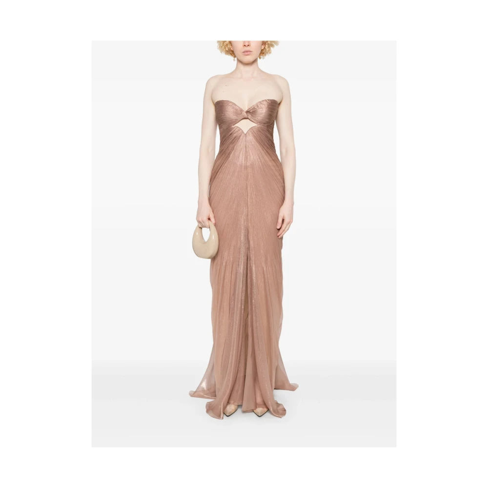 Maria Lucia Hohan Roze Jurk met Strik en Benig Korset Pink Dames