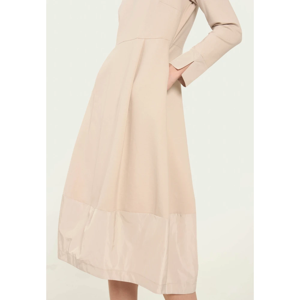 Vicario Cinque Ballon Rok Jurk met Zakken Beige Dames
