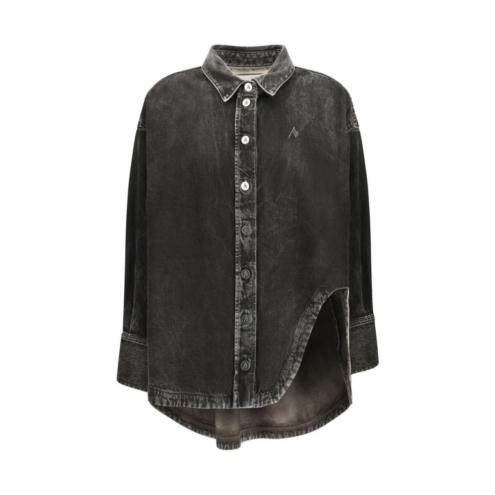 The Attico Women's Black Diana Denim Shirt