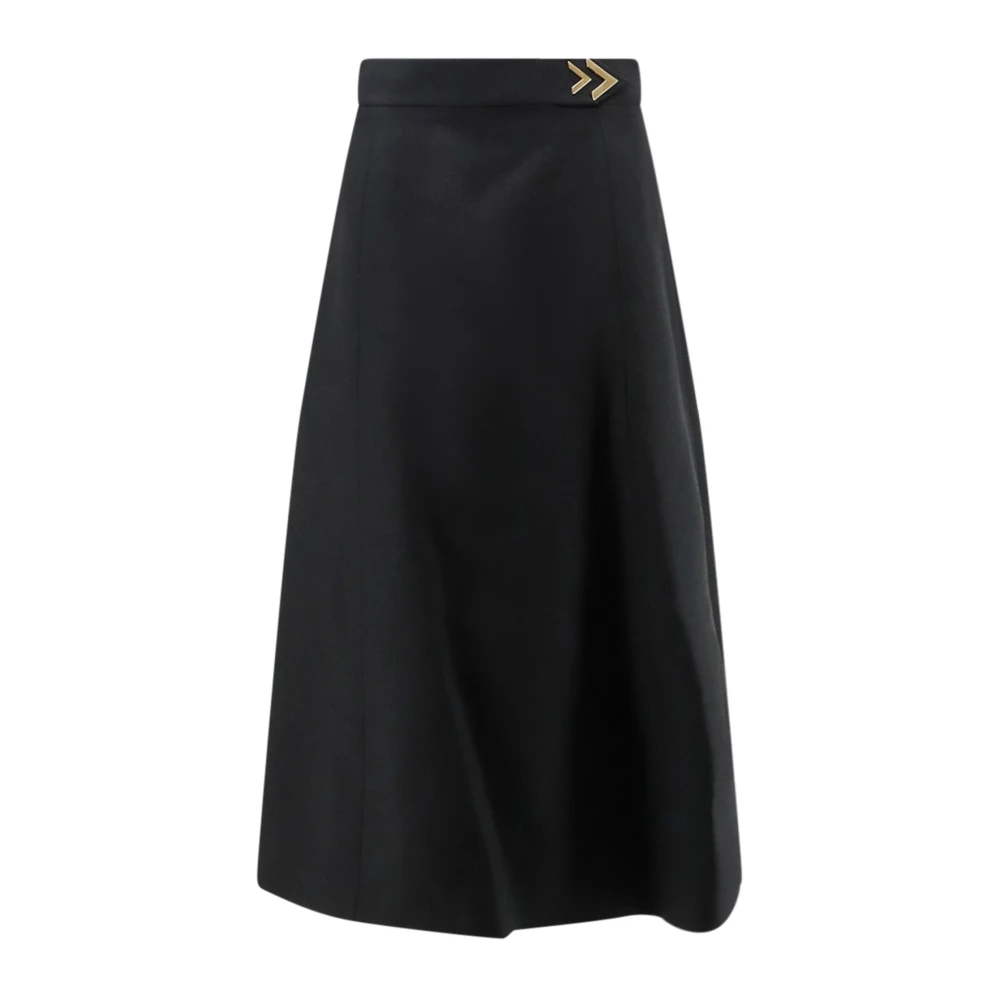 Valentino Black Midi Skirts, Female, L, Midi Skirt