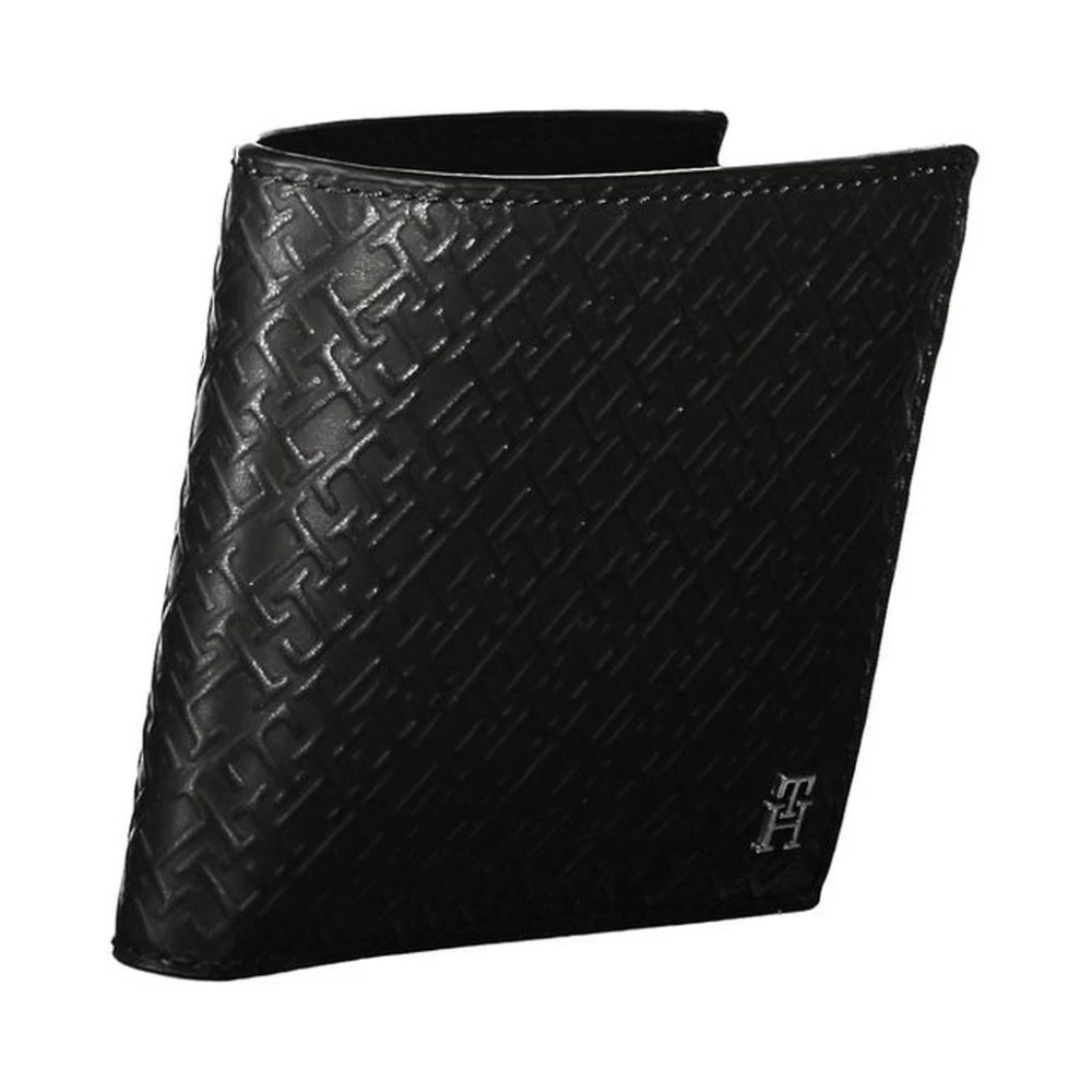 Tommy Hilfiger Zwarte leren portemonnee met logo Black Heren