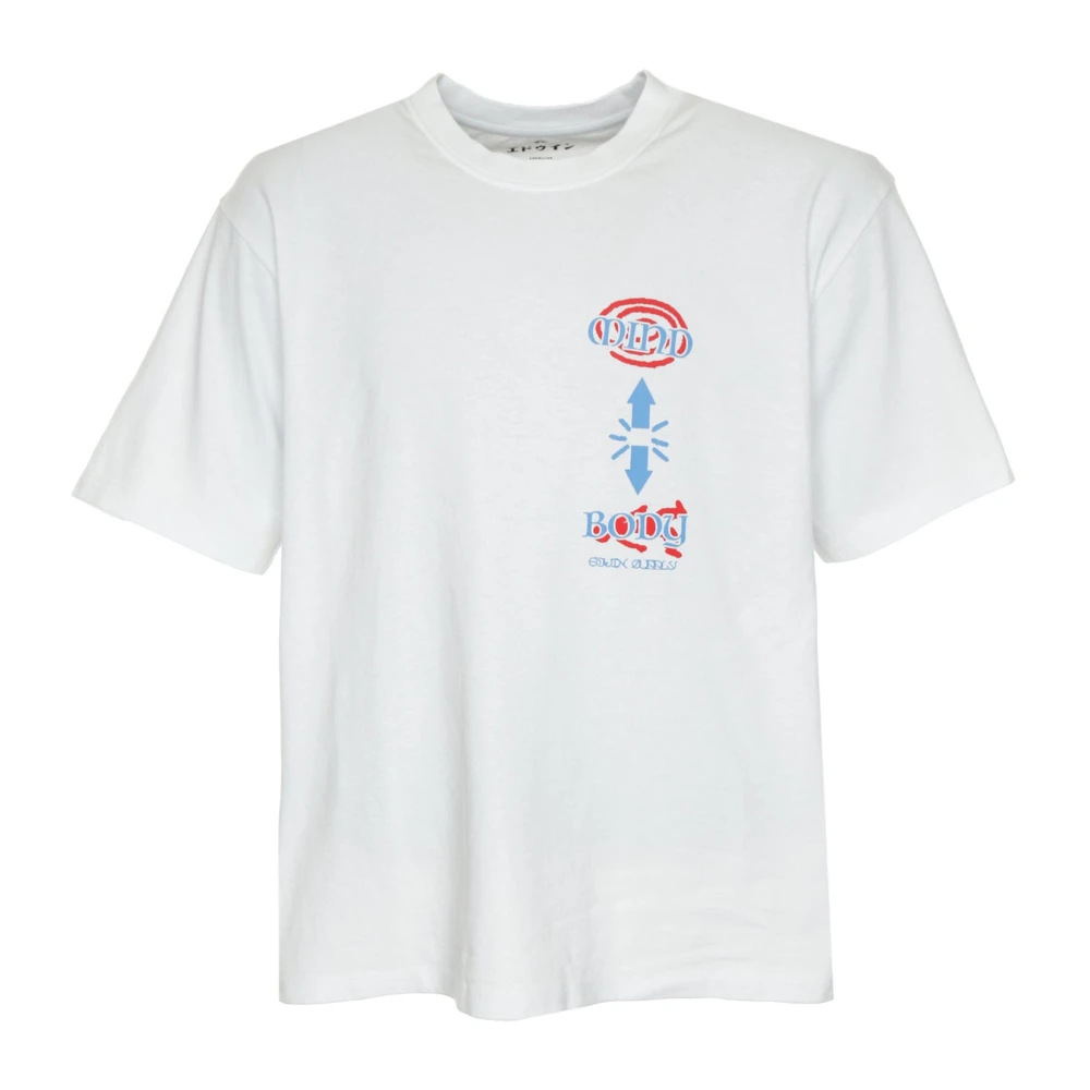 Edwin Wit T-shirt met bedrukt logo White Heren