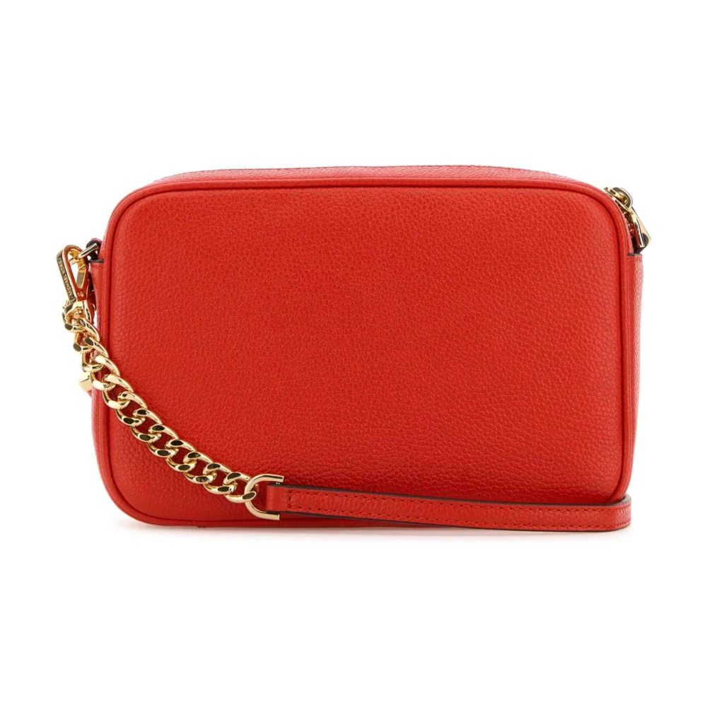 Michael Kors Ginny Lederen Crossbody Tas Red Dames