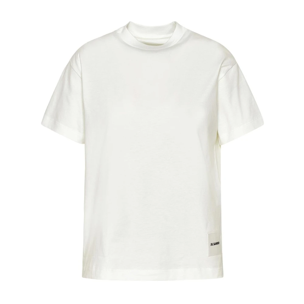 Jil Sander Set van 3 Witte Katoenen T-Shirts White Dames