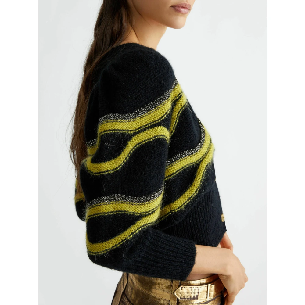 Liu Jo Groene Vest met Fantasie Knopen Multicolor Dames