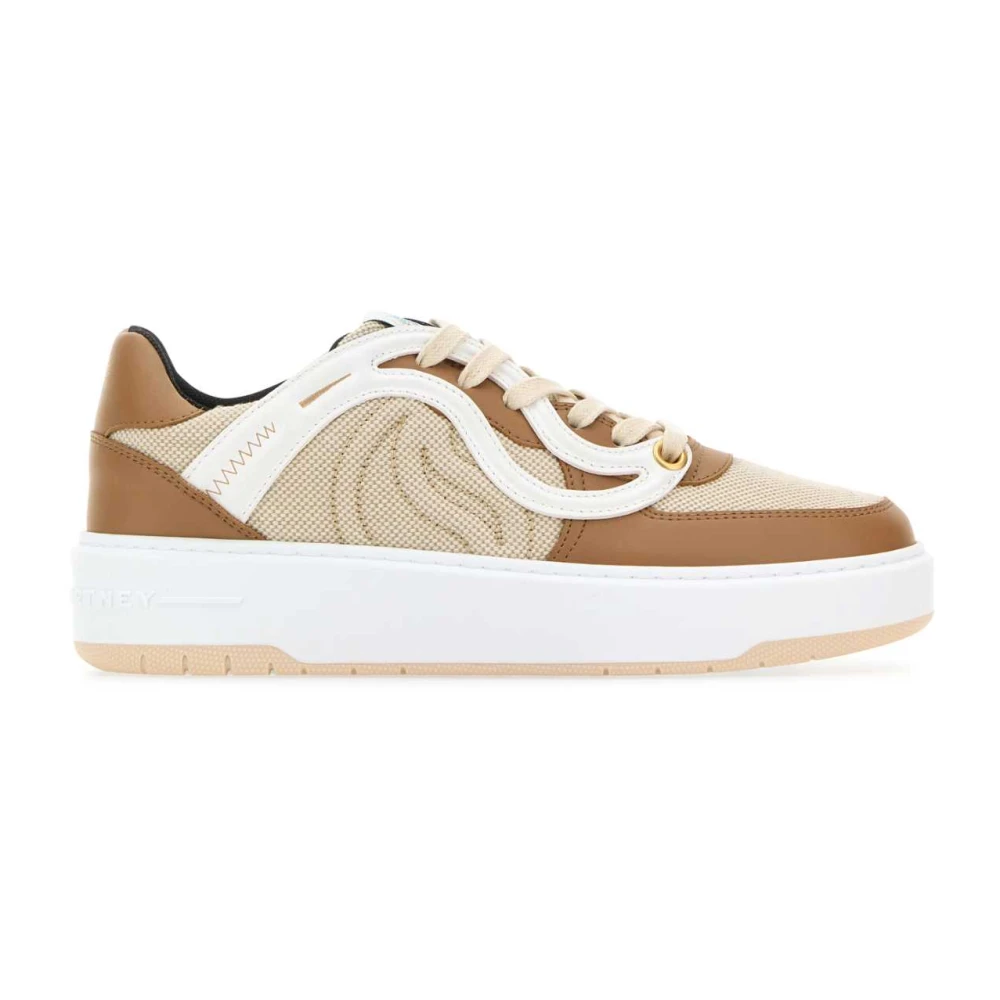 Stella Mccartney Tweekleurige canvas S-Wave sneakers Brown Dames