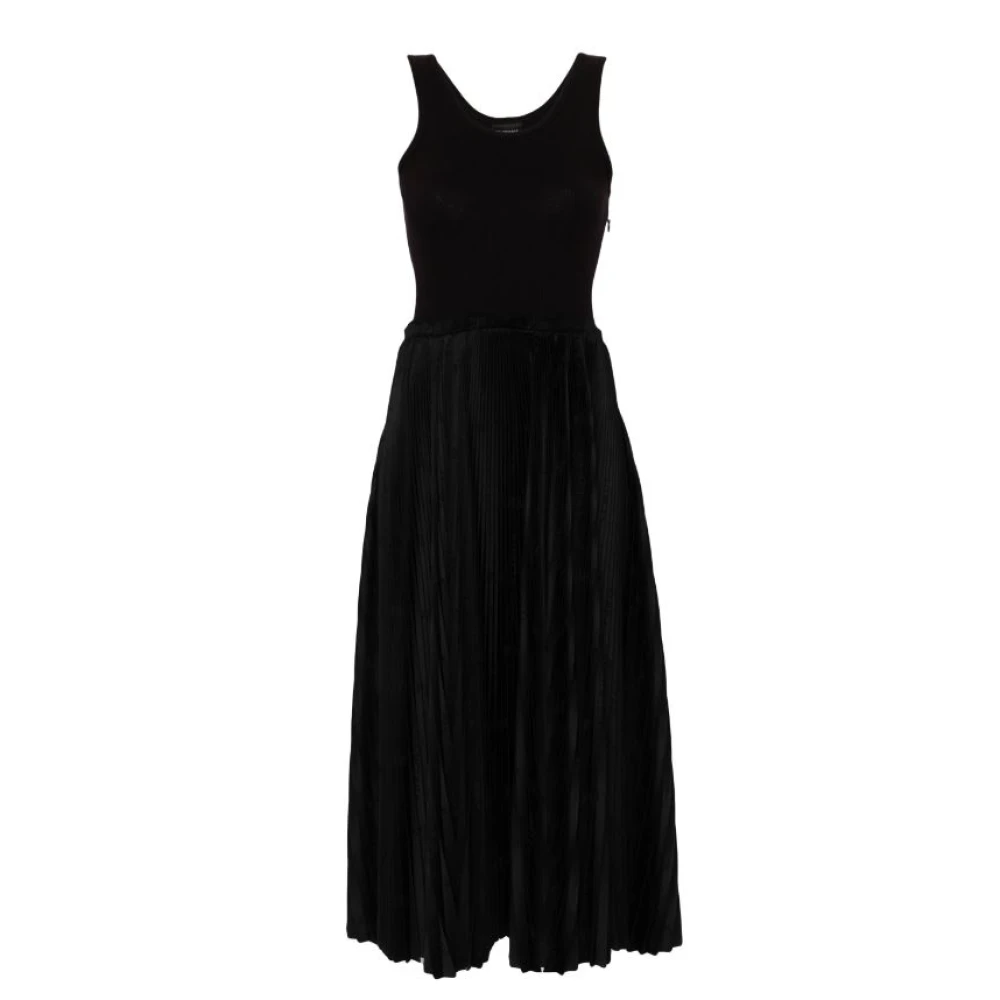 Balenciaga Ribgebreide Jacquard Midi Jurk Black Dames