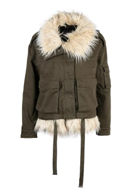 Canvas Parka med päls