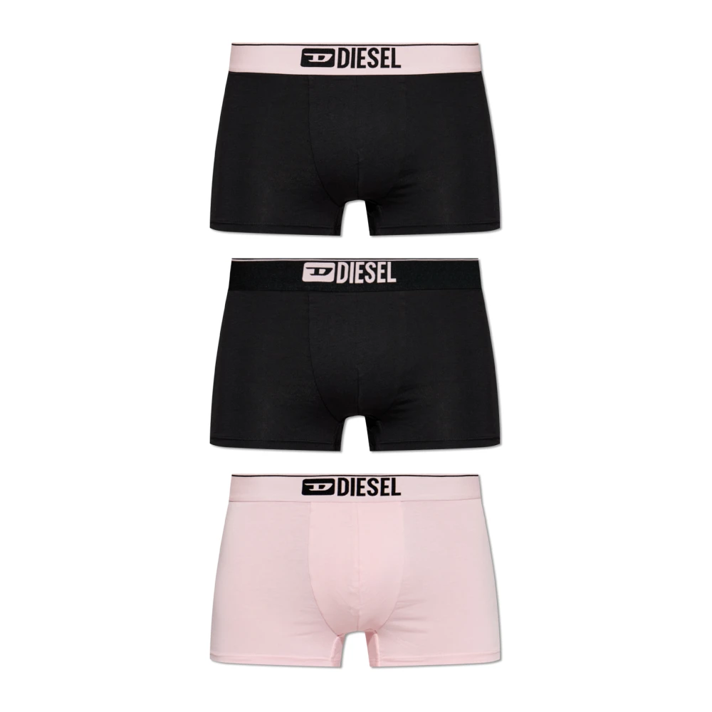 Diesel Uomo Nero - Umbx-Damienthreepack Confezione Da Tre Boxer - Underwear - L