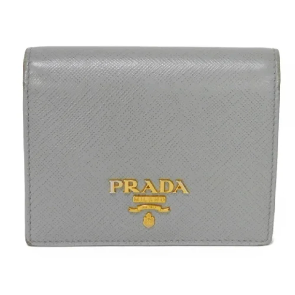 Prada Vintage Pre-owned Fabric wallets Gray Dames