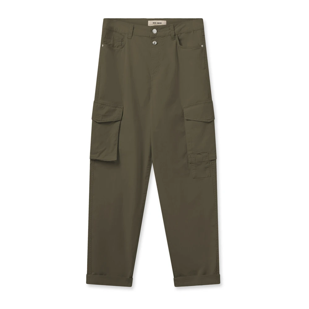 MOS MOSH Tapered Trousers Green Dames
