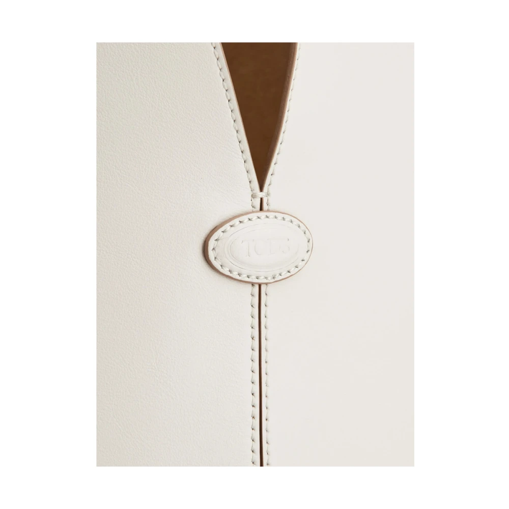 TOD'S Witte Open Top Handtas met Afneembare Pouch White Dames