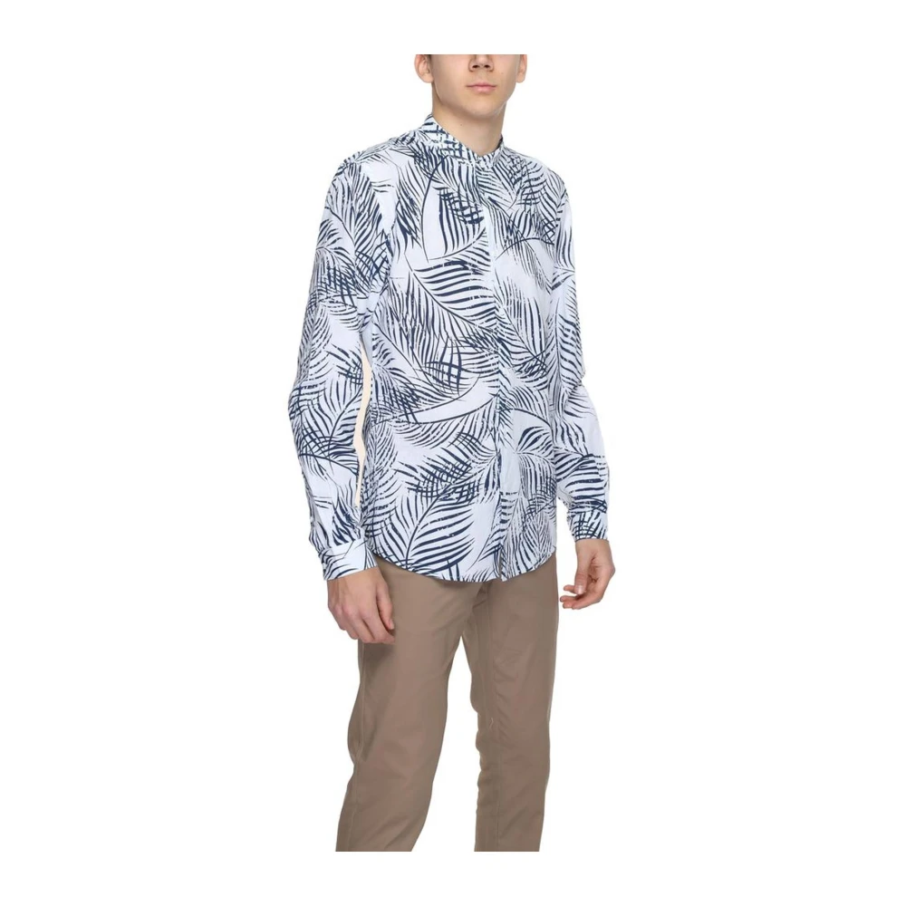 Antony Morato Linnen overhemd met lange mouwen Collectie Lente Zomer Blue Heren