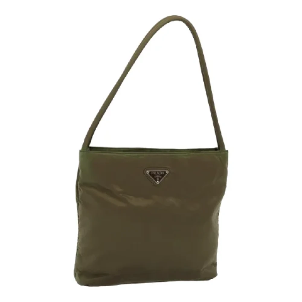 Prada Vintage Pre-owned Nylon handbags Brown Dames