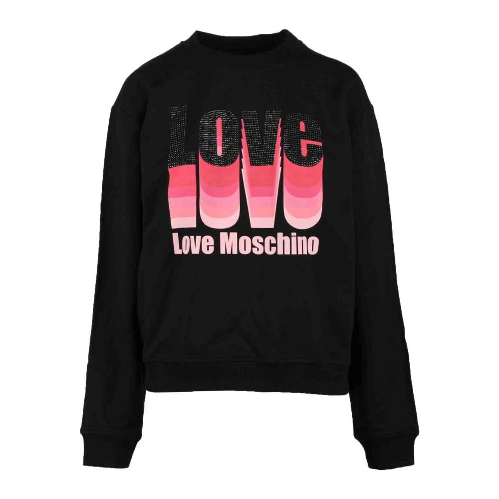 Love Moschino Katoen Elastaan Sweater Black Dames