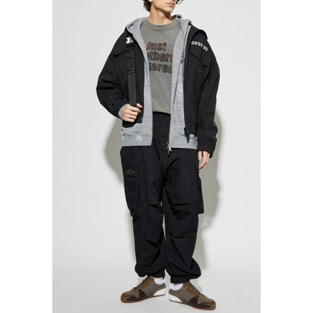 Dsquared2 Sweatshirt met logo Gray Heren