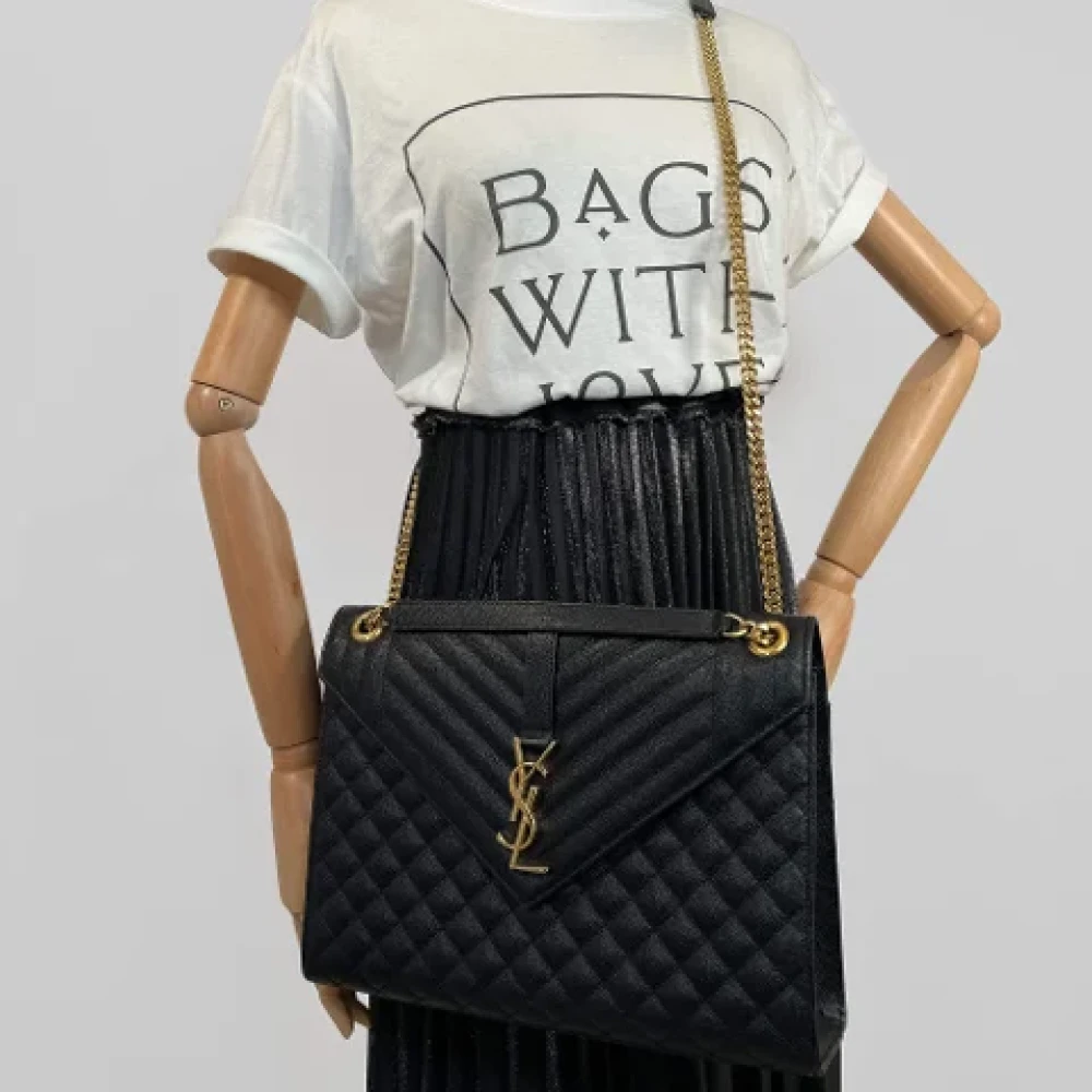 Yves Saint Laurent Vintage Pre-owned Leather shoulder-bags Black Dames