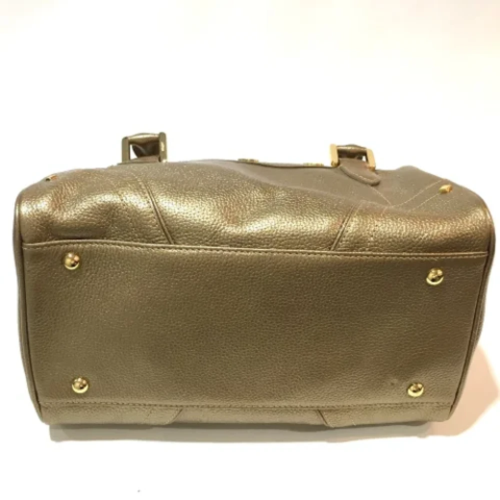 MCM Pre-owned Leather handbags Yellow Dames