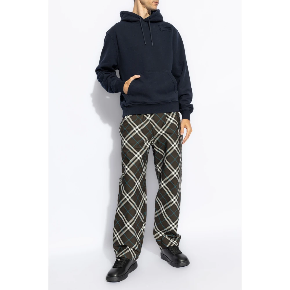 Burberry Sweatshirt met logo Blue Heren