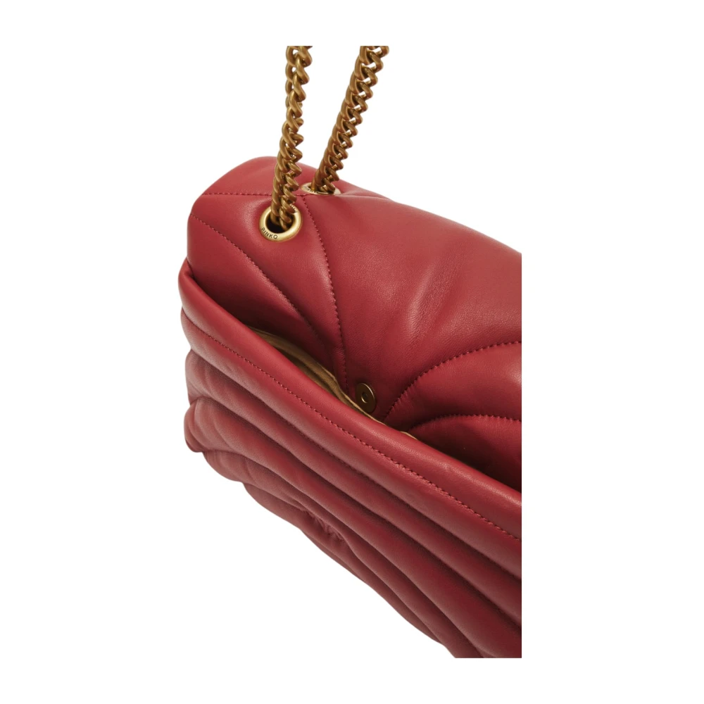 pinko Stijlvolle Leren Tas Red Dames