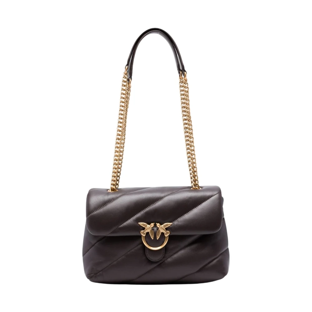 Pinko , Shoulder Bags, Female, Brown, One Size, Love Puff Classic Small