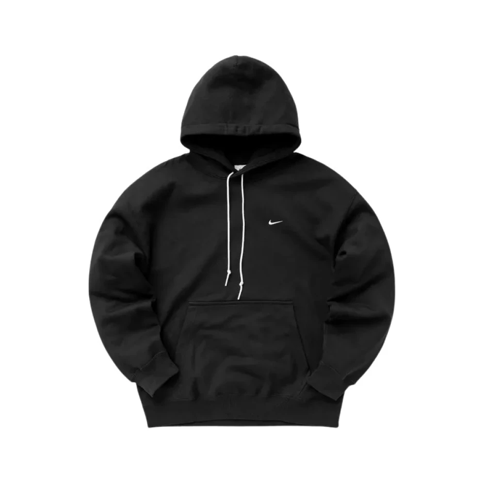 Nike Men's Black Long Sleeve Training Tops, Xs, Solo Swoosh Fleece Pullover Hoodie