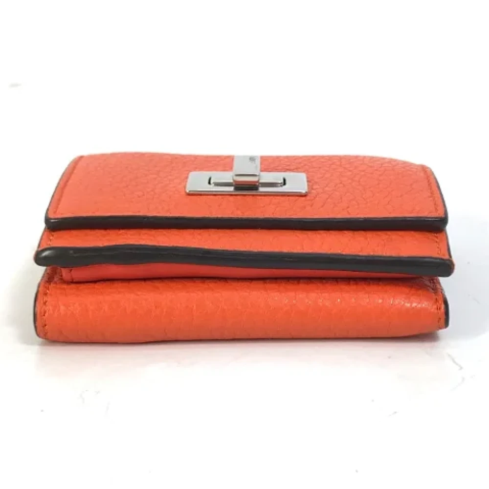 Fendi Vintage Pre-owned Leather wallets Orange Dames