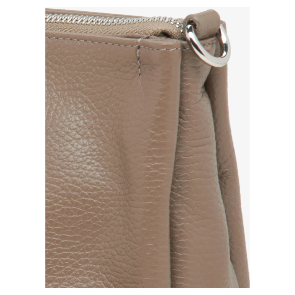 Estro Dames Donker Beige Leren Crossbody Tas Er00115560 Beige Dames