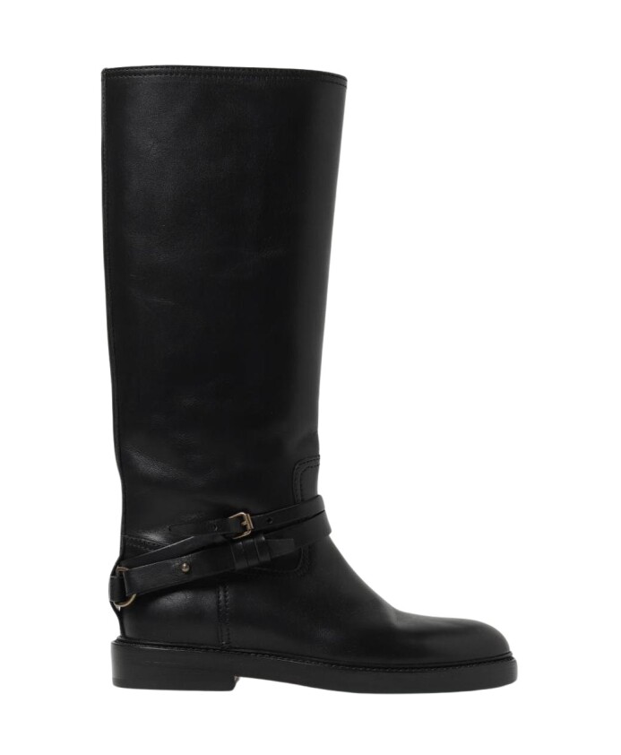 bottes-dequitation-en-cuir-noir-avec-boucle