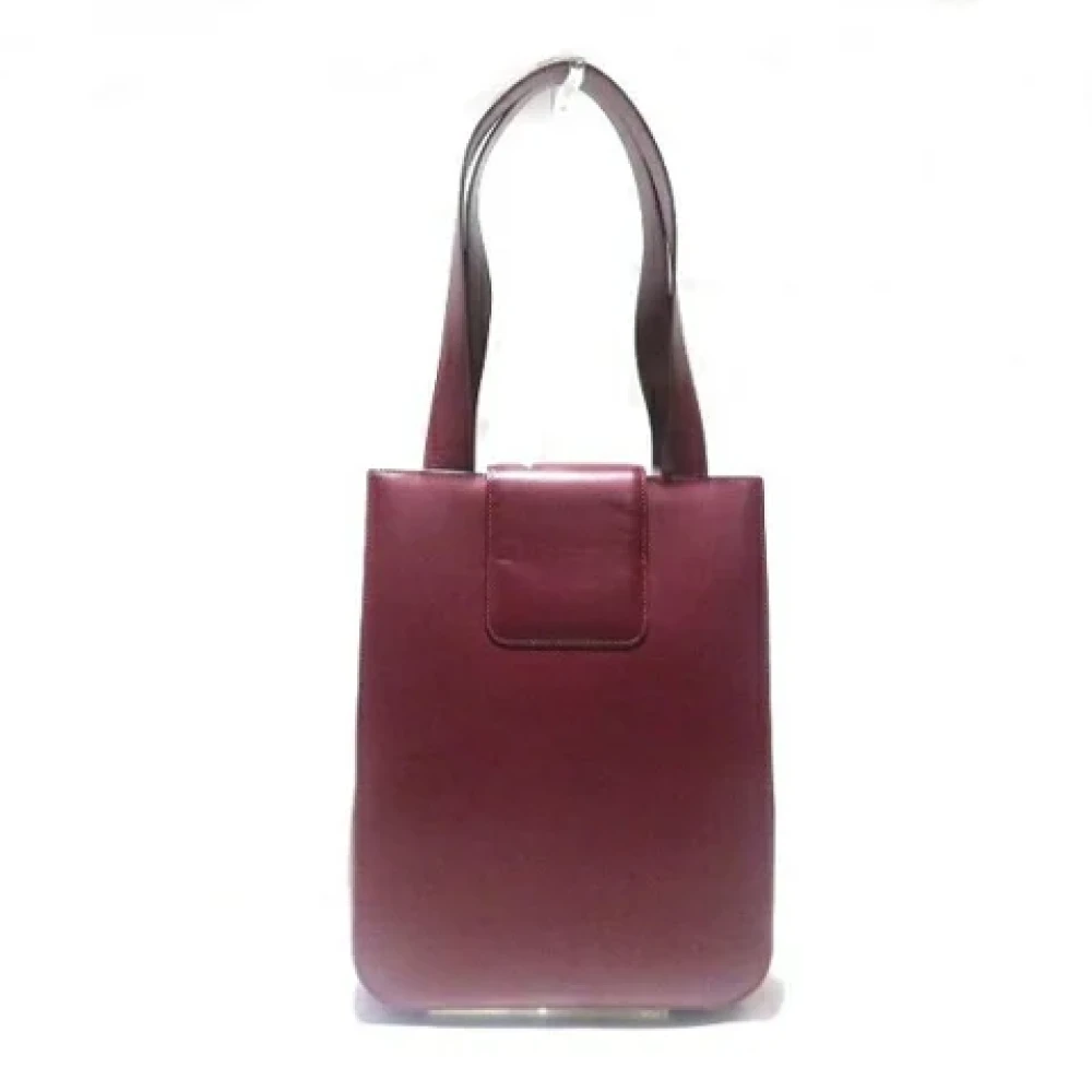 Cartier Vintage Pre-owned Leather shoulder-bags Red Dames