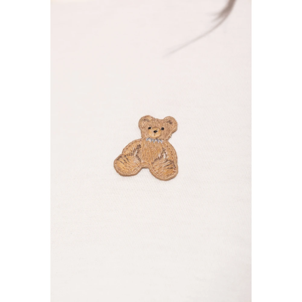 Palm Angels T-shirt met logo Beige Dames