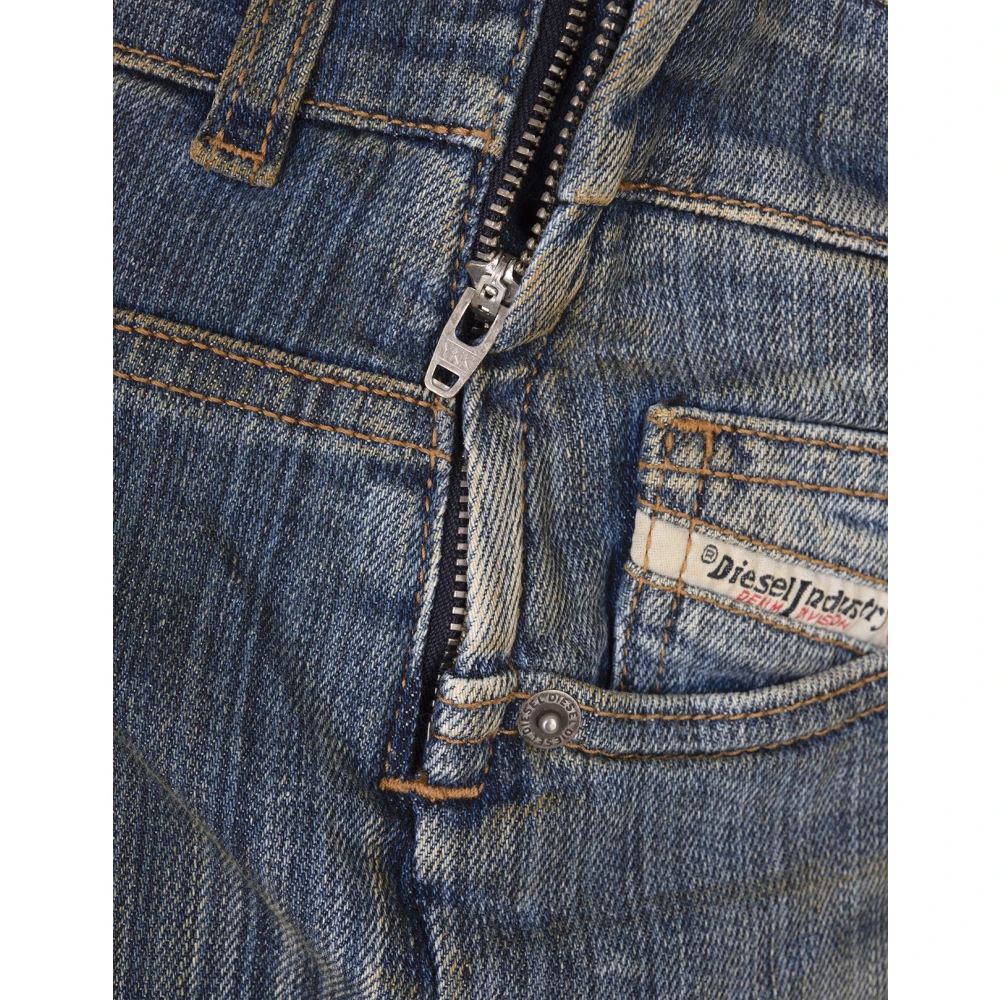 Diesel Blauwe Denim Mini Rok Oval D Blue Dames