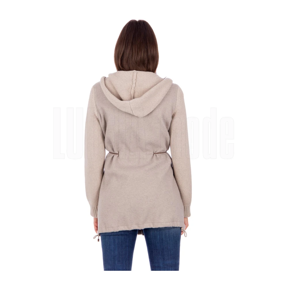 Fabiana Filippi Luxe Wolmix Cardigan Beige Dames