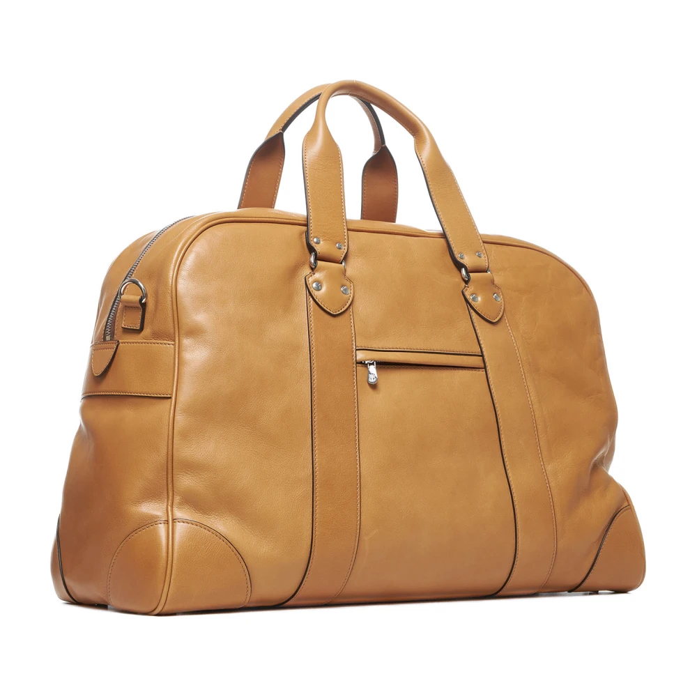BRUNELLO CUCINELLI Oranje Leren Duffeltas Orange Dames