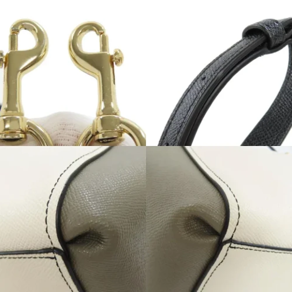 Coach Pre-owned Leather handbags White Dames