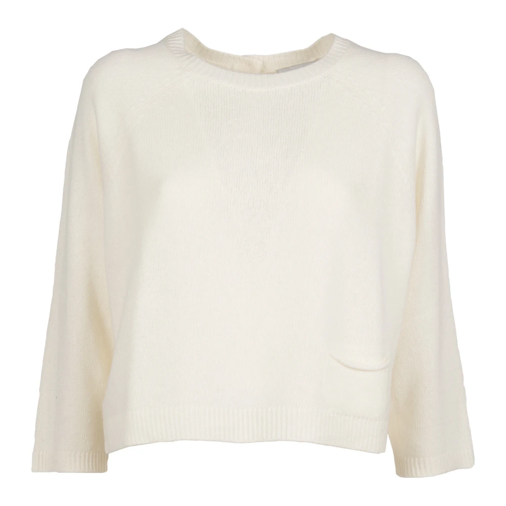 Vicario Cinque Luxe Wol en Kasjmier Trui White Dames