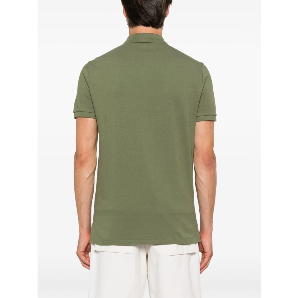 Polo Ralph Lauren Aangepaste Slim Fit Katoen Mesh Polo Green Heren