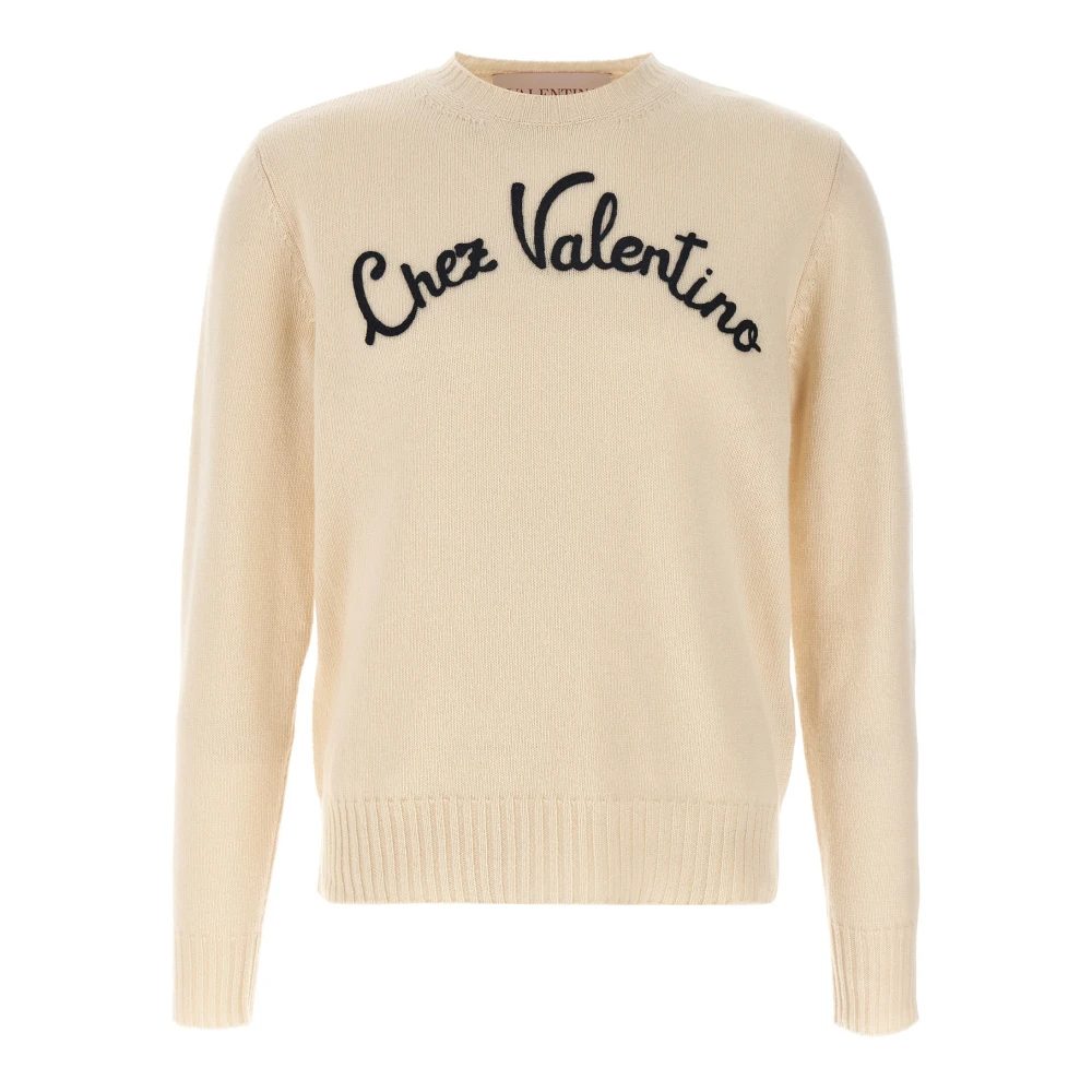 Valentino Garavani Men's Beige Chez Valentino Jumper