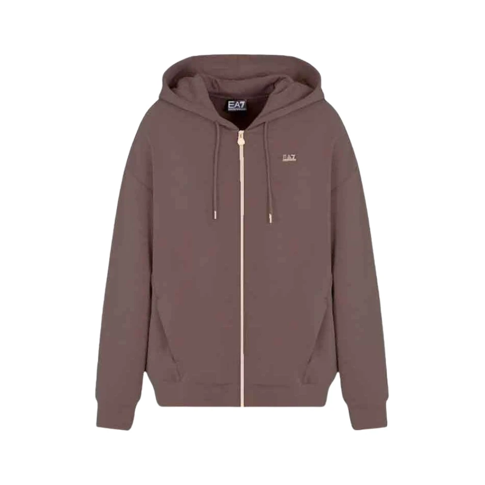 Emporio Armani Ea7 Damen Braun Sweatshirts & Hoodies, Sgröße: