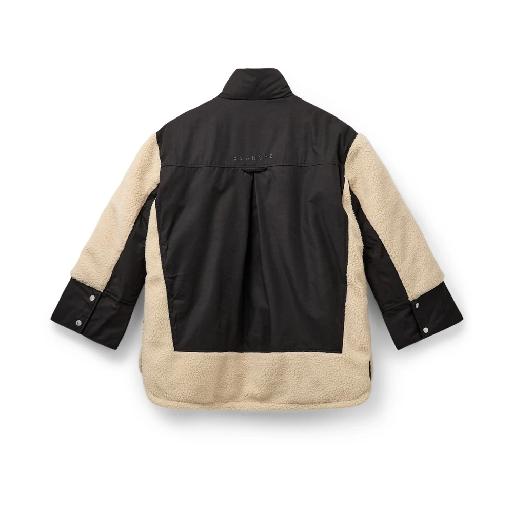 Blanche Geborduurde Teddy Jas met Zijknopen Black Dames
