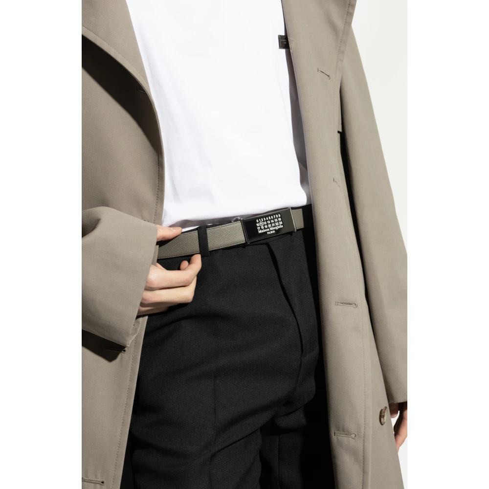 Maison Margiela Leren riem Beige Unisex
