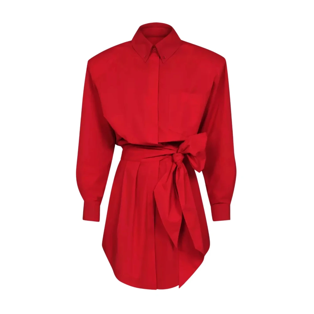 Alexandre Vauthier Rode overhemdjurk met knoopsluiting Red Dames