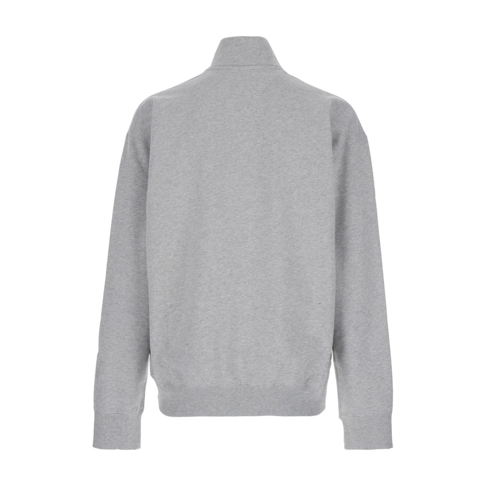JW Anderson Grijze hoge hals sweatshirt met logo borduurwerk Gray Heren