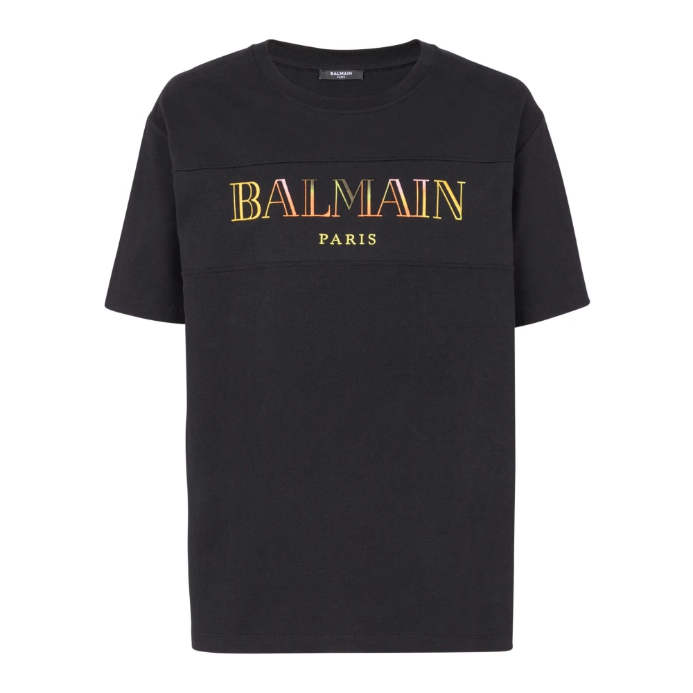 Balmain Multicolor T-shirt & Polo Collectie Aw24 Black Heren